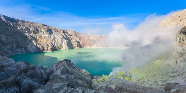 Ijen Crater and Blue Fire Caldera